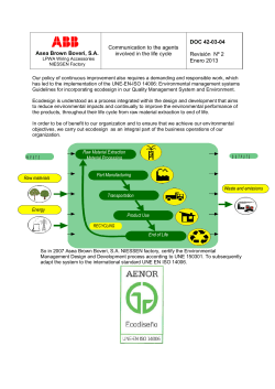 Asea Brown Boveri, S.A. Communication to the agents involved in