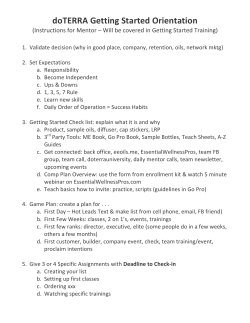 doTERRA Getting Started Orientation