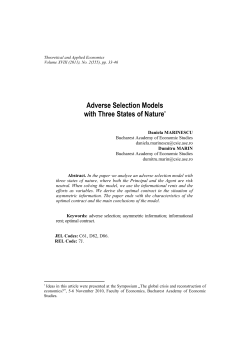 Adverse Selection Models with Three States of Nature*