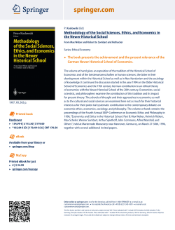 Methodology of the Social Sciences, Ethics, and Economics in the