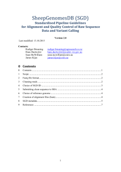 Sequence Alignment Guidelines for 1000 bull genomes project
