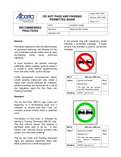 Do Not Pass and Passing Permitted Signs