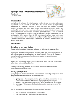springScape – User Documentation