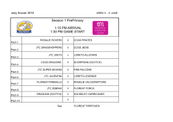 Session 1 PrePrimary 1:15 PM ARRIVAL 1:30 PM GAME START