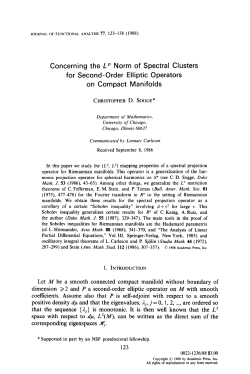 Concerning the LP Norm of Spectral Clusters for Second