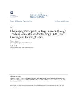 Challenging Participants in Target Games - Research Online
