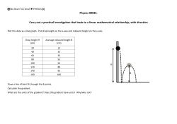 Physics 90935: Carry out a practical investigation that leads to a