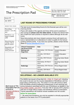 last round of prescribing forums diclofenac&mdash;no