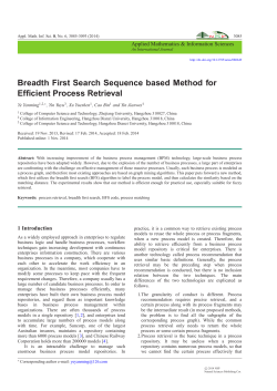 Breadth First Search Sequence based Method for Efficient Process
