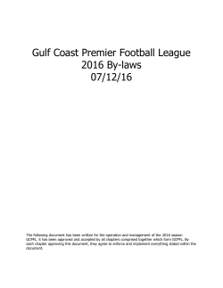 Gulf Coast Premier Football League 2016 By