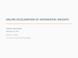 Online acceleration of exponential weights