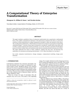 A computational theory of enterprise transformation