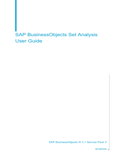 SAP BusinessObjects Set Analysis User Guide