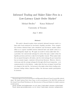 Informed Trading and Maker-Taker Fees in a Low