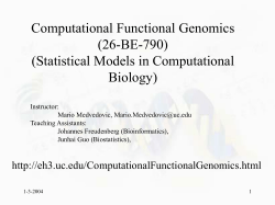 Statistical Analysis of Gene Expression Data