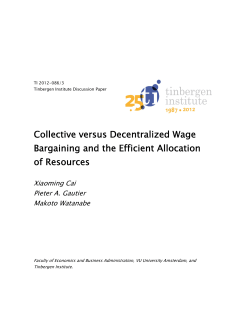 Collective versus Decentralized Wage Bargaining and the Efficient