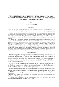 the application of linear filter theory to the direct interpretation