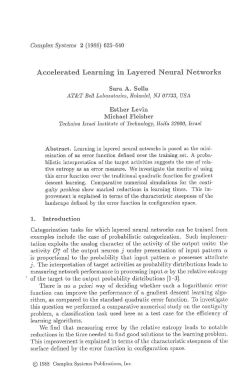 Accelerated Learning in Layered Neural Networks