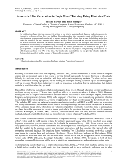 Automatic hint generation for logic proof tutoring using historical data