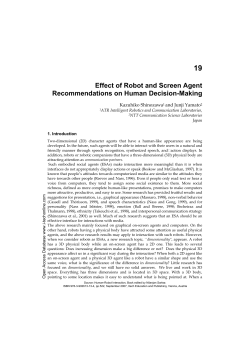 Effect of Robot and Screen Agent Recommendations on Human