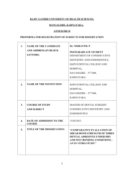 RAJIV GANDHI UNIVERSITY OF HEALTH SCIENCES, KARNATAKA,