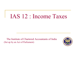 IFRS Certification Course IAS 12 &ndash; Income Taxes