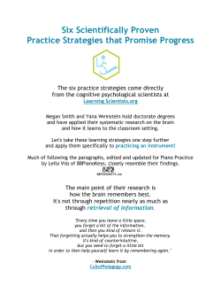 Six Scientifically Proven Practice Strategies that Promise Progress