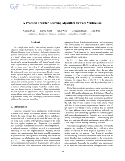 A Practical Transfer Learning Algorithm for Face Verification