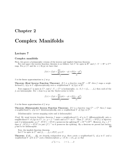 Complex Manifolds