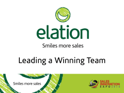 Leading a Winning Team