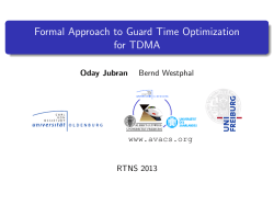 Formal Approach to Guard Time Optimization for TDMA
