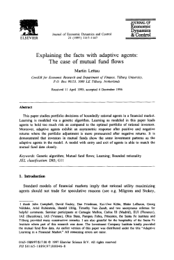 Explaining the The case facts with adaptive agents: of mutual fund