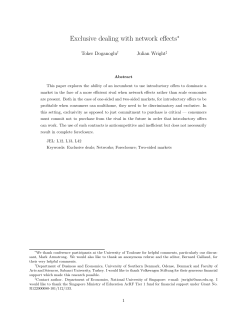 Exclusive dealing with network effects