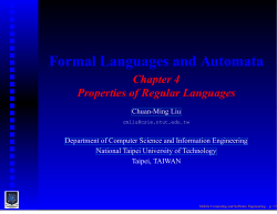 Formal Languages and Automata