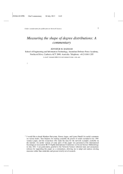 Measuring the shape of degree distributions: A commentary