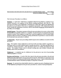 (Procedures) Nondiscrimination Including Title IX and Section 504