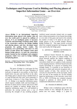 Techniques and Programs Used in Bidding and Playing phases of