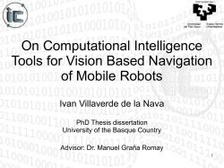 On Computational Intelligence Tools for Vision Based Navigation of