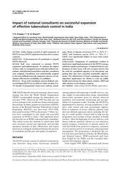 Impact of national consultants on successful