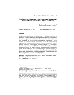 The Theory of Storage and Price Dynamics of Agricultural