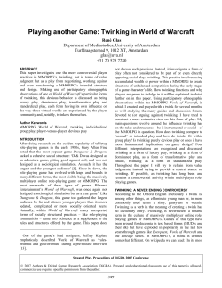 Playing another Game: Twinking in World of Warcraft