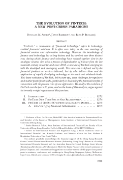 the evolution of fintech: a new post-crisis