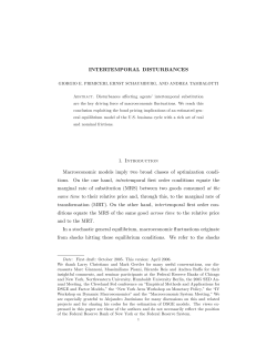 INTERTEMPORAL DISTURBANCES - Faculty Websites: Weinberg