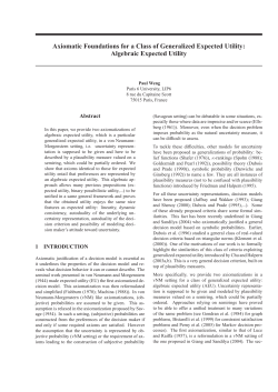 Axiomatic Foundations for a Class of Generalized Expected Utility