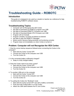 Troubleshooting Guide – ROBOTC with VEX Cortex