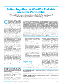 Better Together: A Win-Win Pediatric Academic Partnership