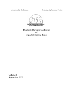Disability Duration Guidelines and Expected Healing Times