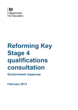 DfE cons response - Department for Education