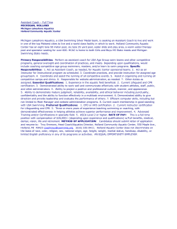 Assistant Coach &ndash; Full Time MICHIGAN