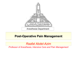 Postoperative Pain Management File